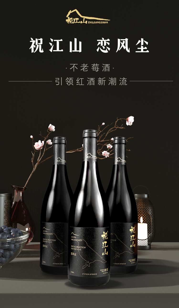 祝江山恋风尘不老莓酒750ml