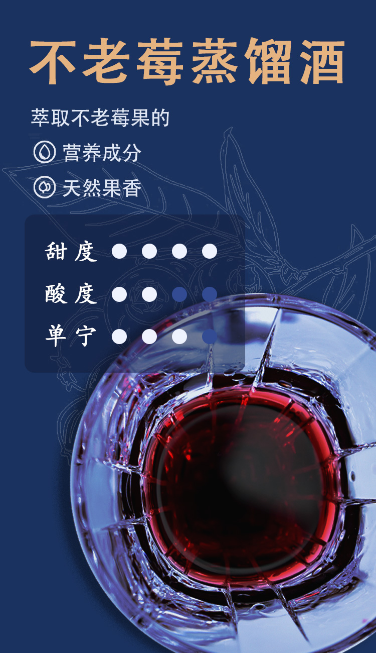 车尔西曜星月不老莓酒500ml