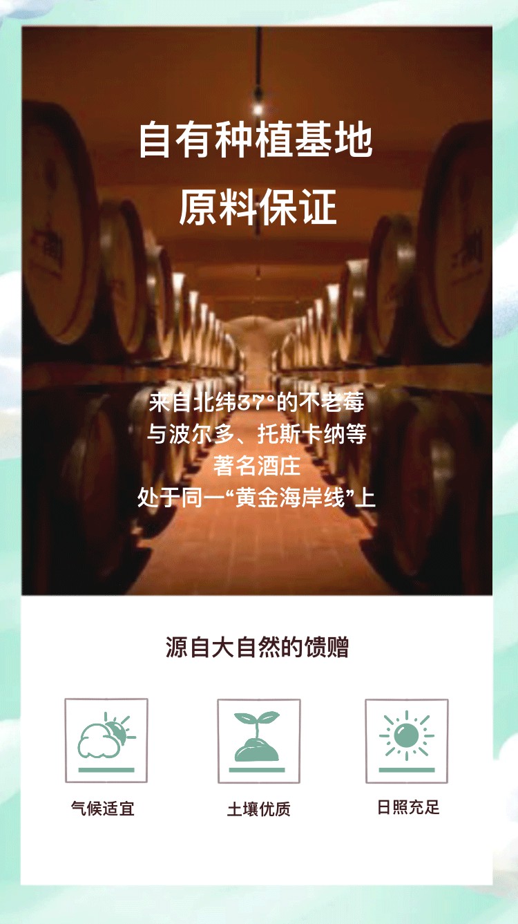 车尔西曜朝霞不老莓酒500ml